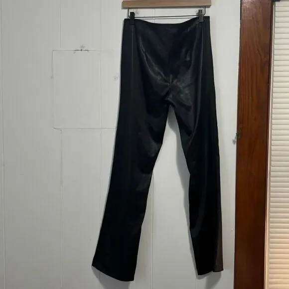 Wrapper Y2K faux leather black zipper front pants 11/12 - Picture 4 of 5
